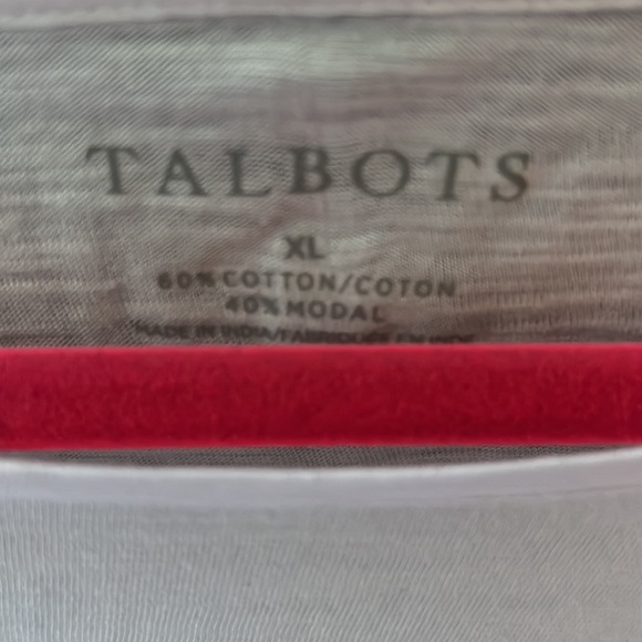 Talbots shirt with embroidered sleeves. - Picture 3 of 4